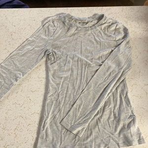 Grey and white striped long sleeve